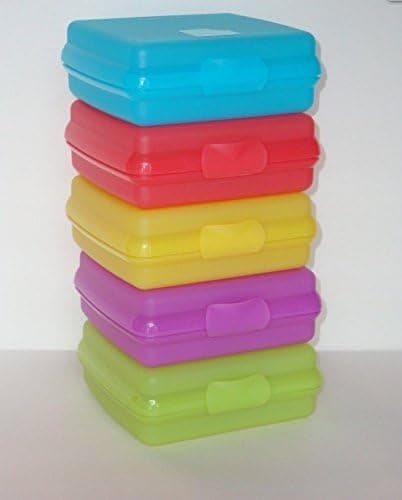 Tupperware Sandwich Keepers Multi-Color Set of 5