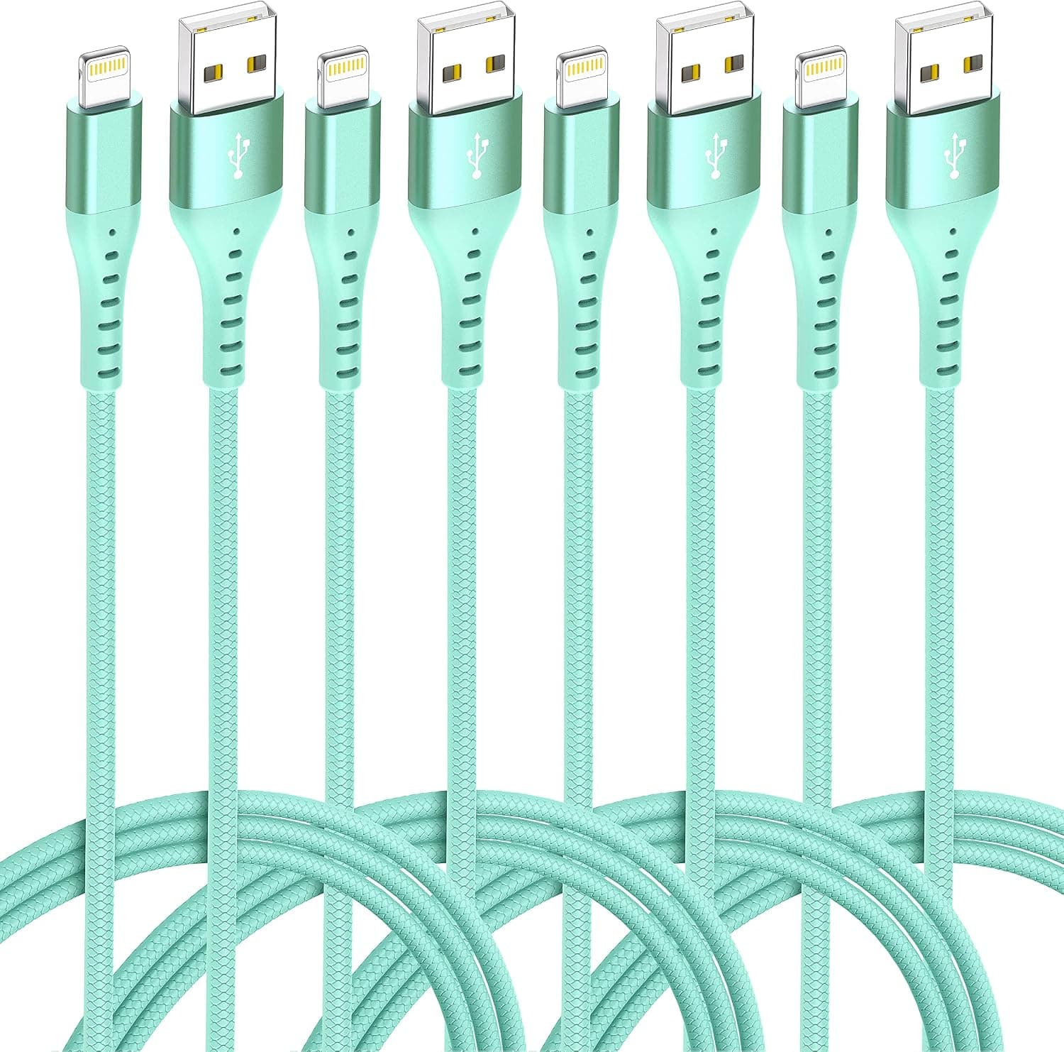 Colorful Lightning Cable iPhone Charger Xnewcable [4-Pack 3/6/6/10ft] Apple MFi Certified Long USB Charging Cord for Apple Charger, iPhone 12/11Pro/11/XS MAX/XR/X/8/7/6/6S/Plus, iPad Pro/Air/Mini