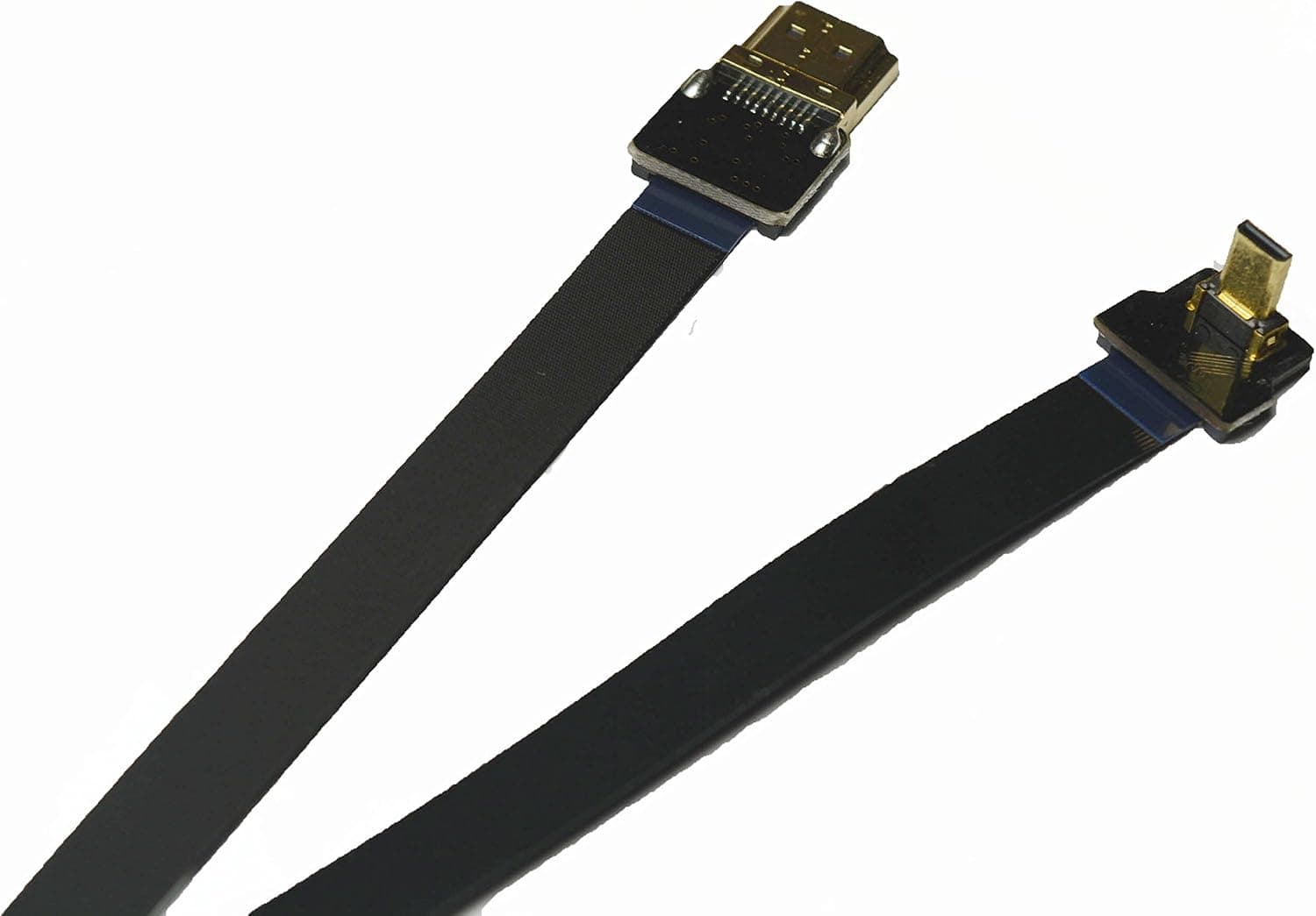 Black 80cm FFC FPV Flat HDMI Cable Micro HDMI 90 degree angle to Standard HDMI Full HDMI Normal HDMI for panasonic lumix GH4 blackmagic BMPCC Sony alpha sony A5000 A6000 A7S A7R