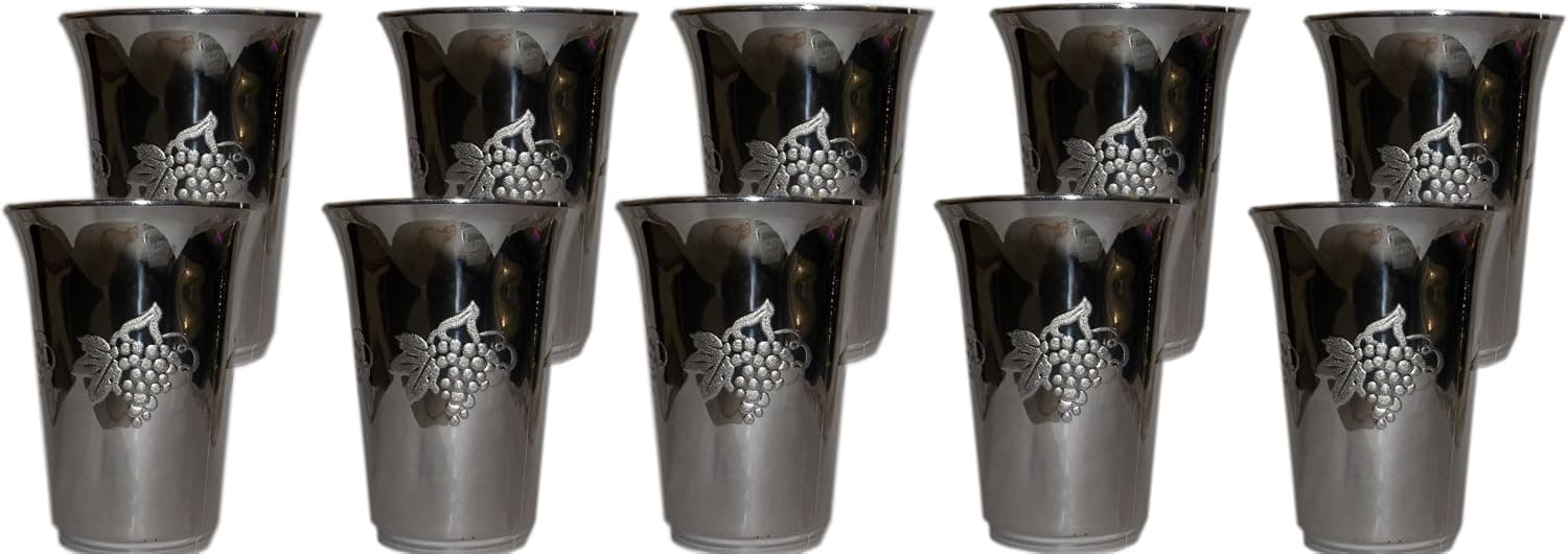 Silver Like Kiddush Cups Heavyweight Plastic (10 Cups)