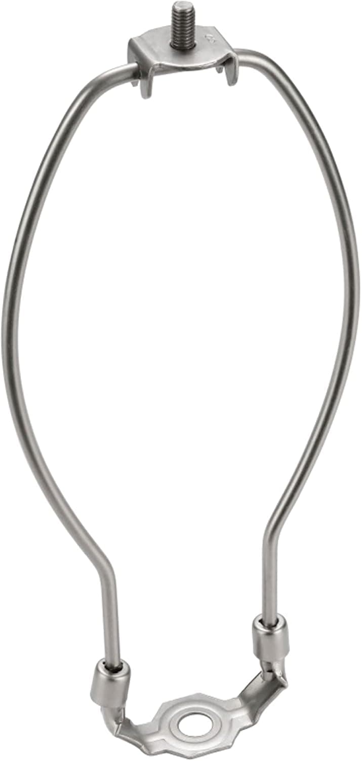 Aspen Creative 20009-2 9 1/2" Lamp Harp with Saddle, 9.5", Satin Nickel
