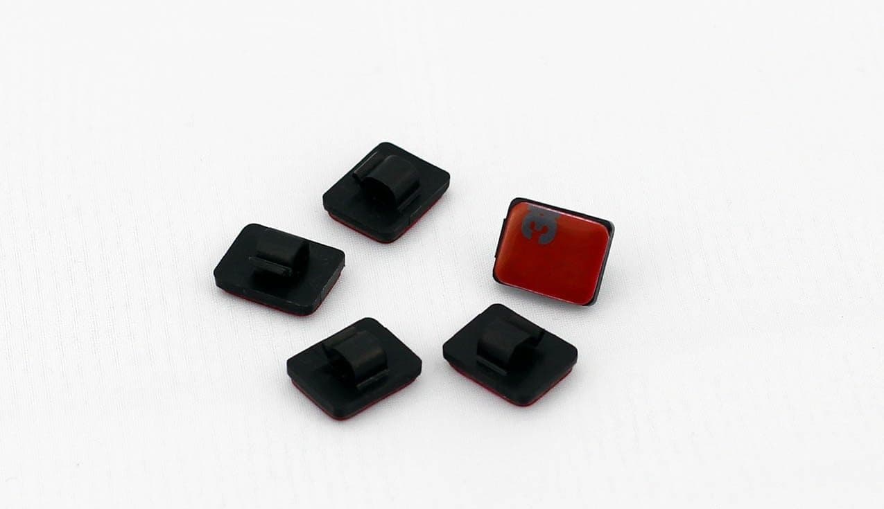 PITTASOFT 5 Pieces 5 x BLACKVUE Adhesive Cable Clips Coaxial Video/Power Cable Mounts
