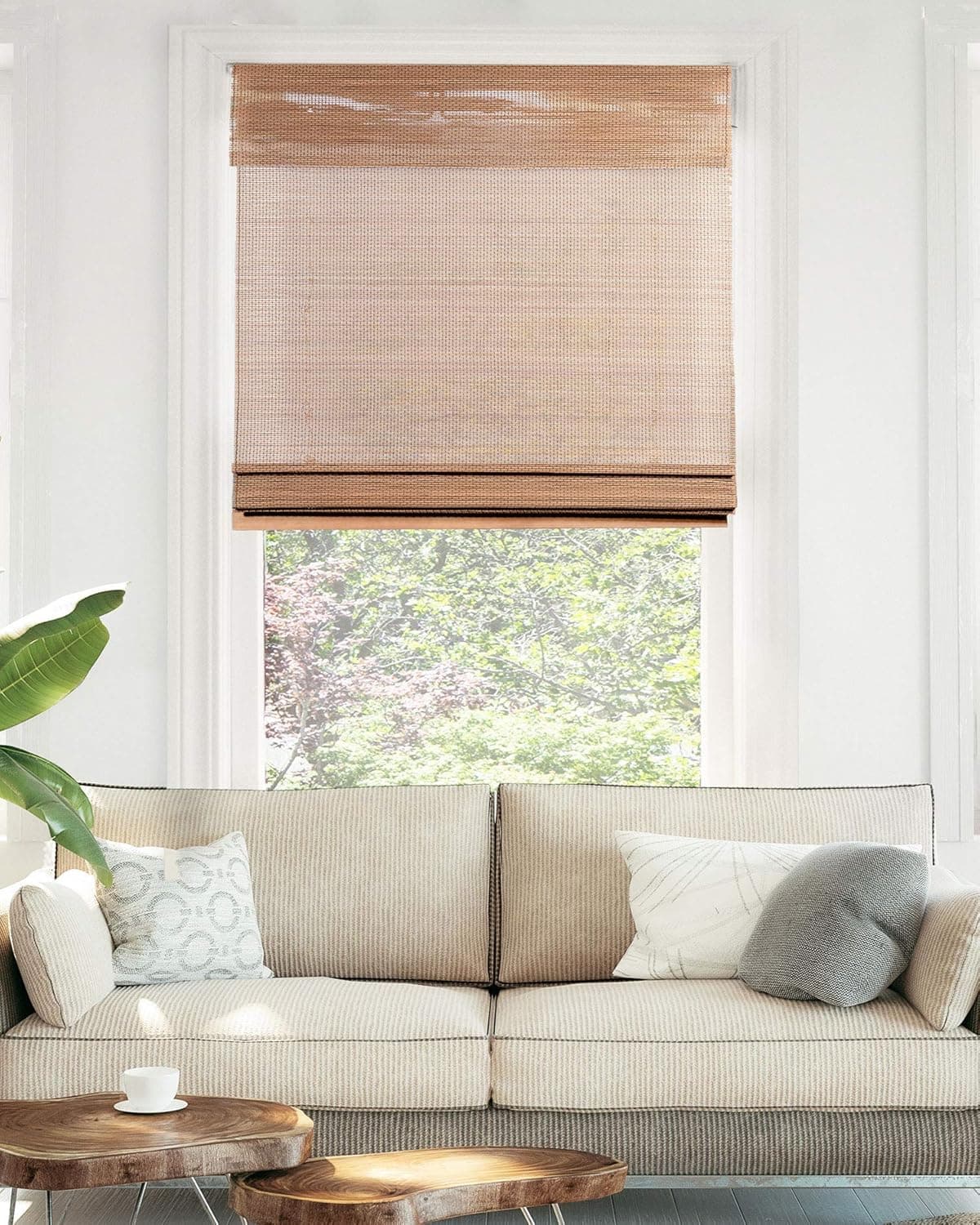 CHICOLOGY Bamboo Blinds , Bamboo Shades , Roman Shades for Windows , Roman Window Shades , Window Shades for Home , Bamboo Shades for Patio , Blinds & Shades , Window Shade , 36"W X 64"H, Acorn