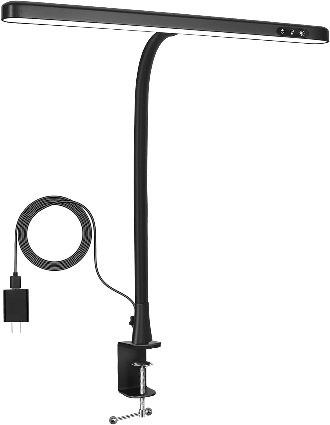 G TASTE Architect Clamp Task Table Lamp with Flexible Gooseneck, LED Desk Lamp with Clamp, 10W Office Desk Lamp Stepless Dimming & Adjustable Color Temperature Drafting Work Light