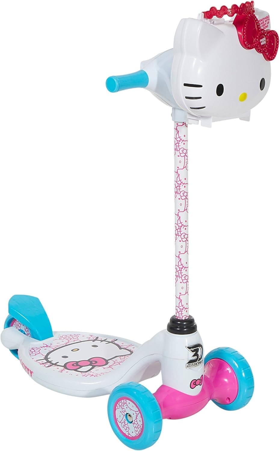 Hello Kitty Dynacraft 3 Wheeled Scooter, 5", White/Blue/Pink