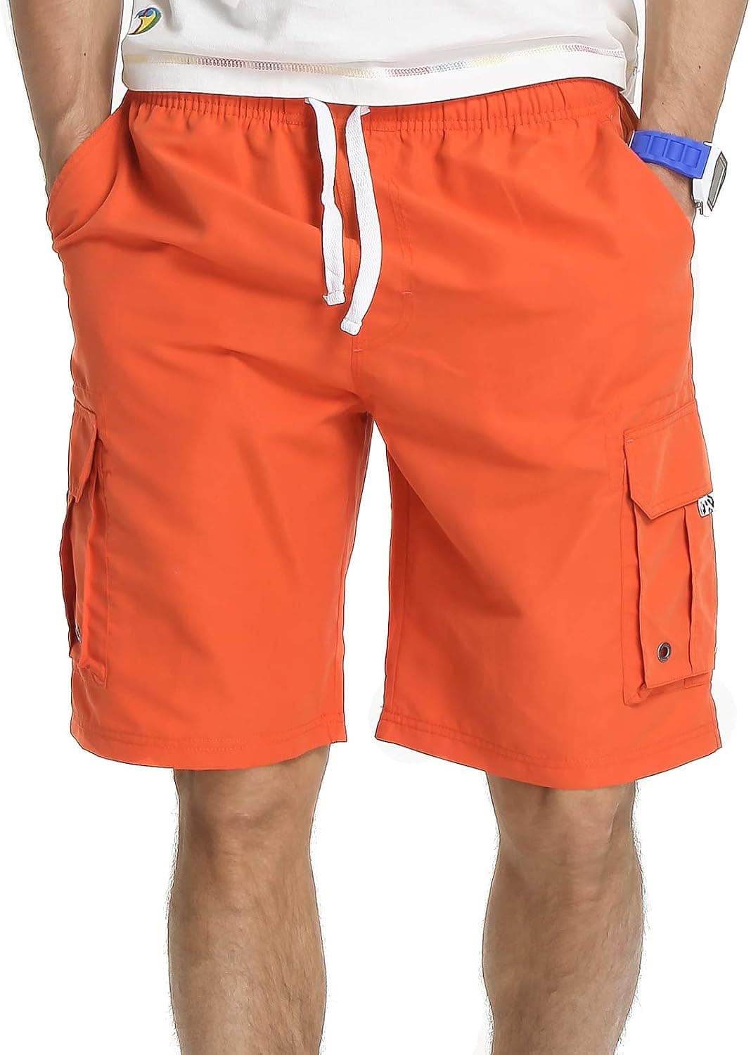 Actleis Mens Swim Trunks Long Board Shorts Quick Dry Beach Swimming Shorts with Soft Mesh Lining and Cargo Pocket