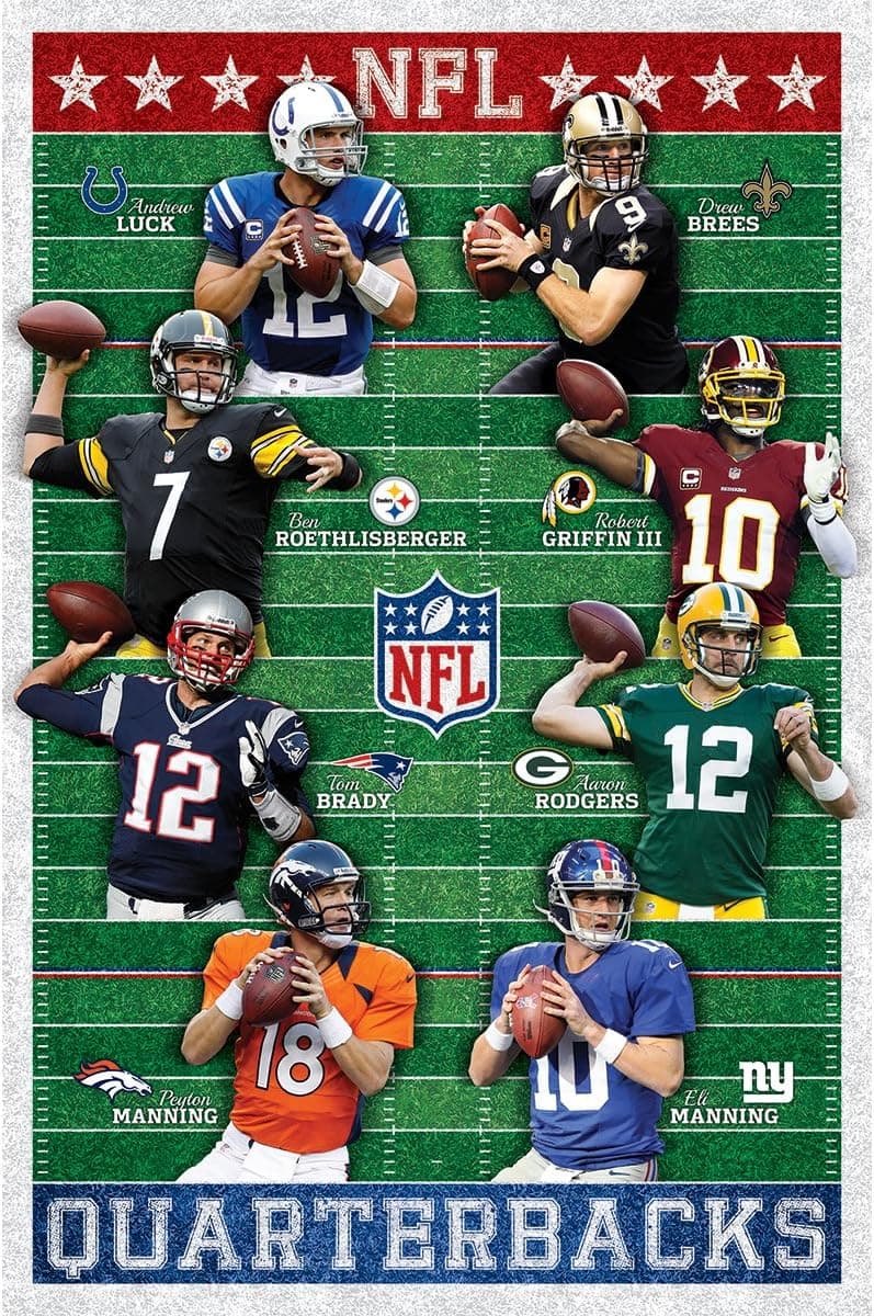 Trends International NFL Quarterbacks Poster, 22-Inch by 34-Inch