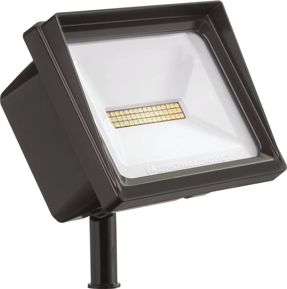 Lithonia Lighting QTE LED P1 40K 120 THK DDB M6 LED Flood Light, 4000k, 24 watts, 2500 Lumens, Dark Bronze