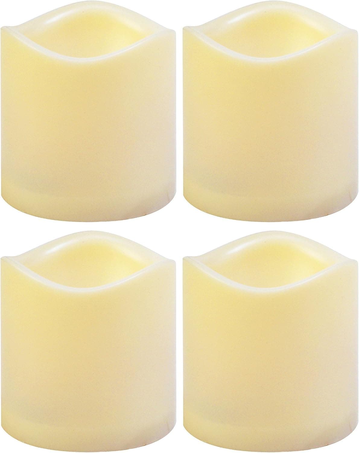 4-Pack - Moonrays 93102 Flameless Flickering 3 x 3 Pilar Candle
