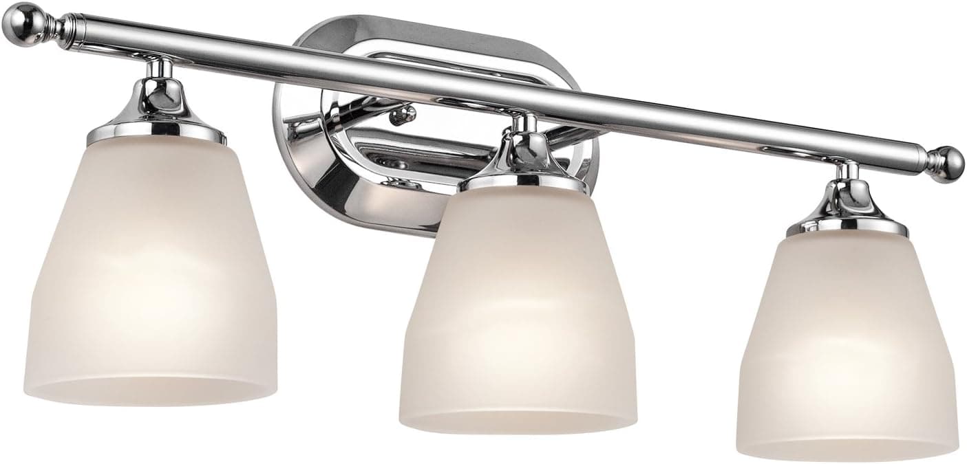Kichler Ansonia 23" 3 Light Vanity Light with Satin Etched Glass in Chrome