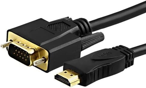 1.8M Gold HDMI Male to VGA HD-15 Male Cable 6ft 6 feet
