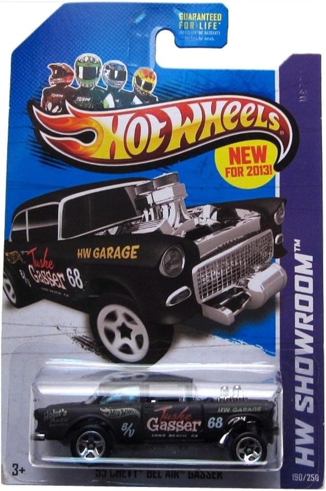 2013 '55 Chevy Bel Air Gasser Black HW Showroom 190/250