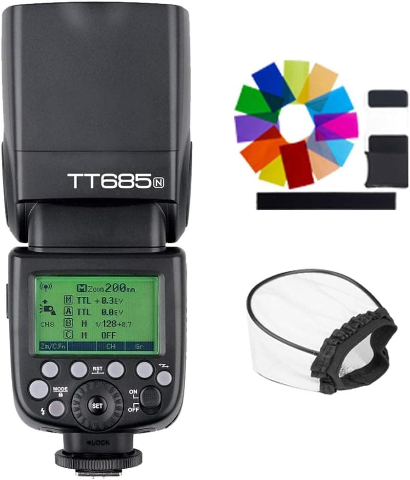 GODOX TT685N TTL Flash GN60 HSS 1/8000s Support i-TTL II Autoflash Camera Flash Speedlight with 2.4G Wireless Transmission for Nikon DSLR Cameras D800 D700 D7100 D7000 D5200 D5000 D810