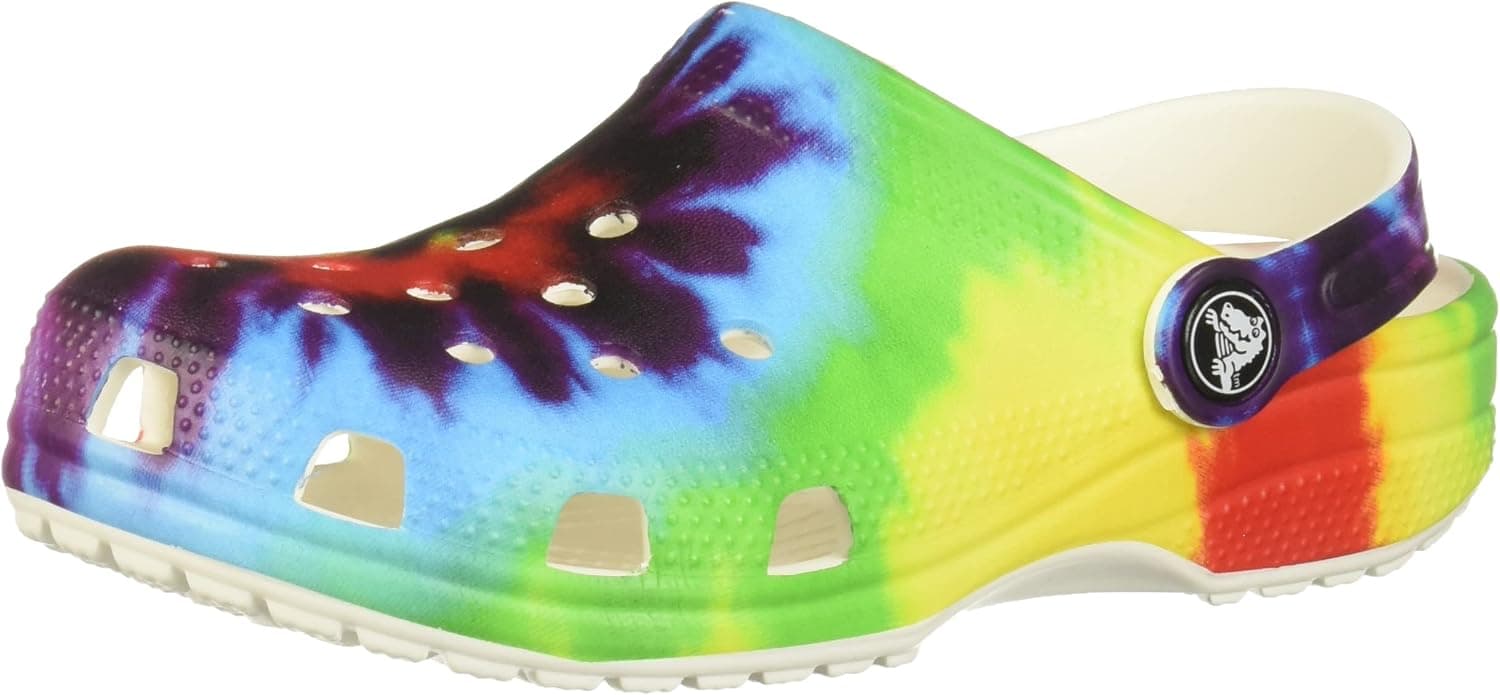 Crocs Unisex-Child Classic Tie-dye Graphic Clog (Toddler/Little Big Kid)