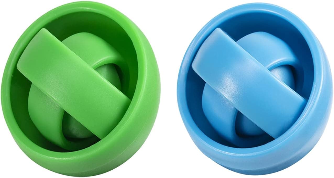 QQAPPU Fidget Gyroscope Toys for Kids and Adults，Relieve Stress & Exercise Finger Flexibility,Valentines Day Gifts，Birthday Gifts（Blue+Green）