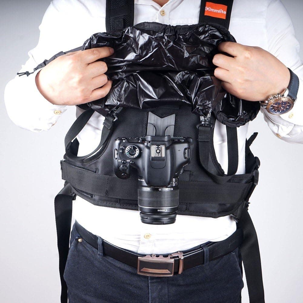 EACHSHOT COMASTER CS-S20-H1 Multi-Functional Rain-Proof Camera Carrying Vest Camera Holster for Outdoor and Sport (Climbing, Bicycle, etc.) Shooting with Cleaning Cloth