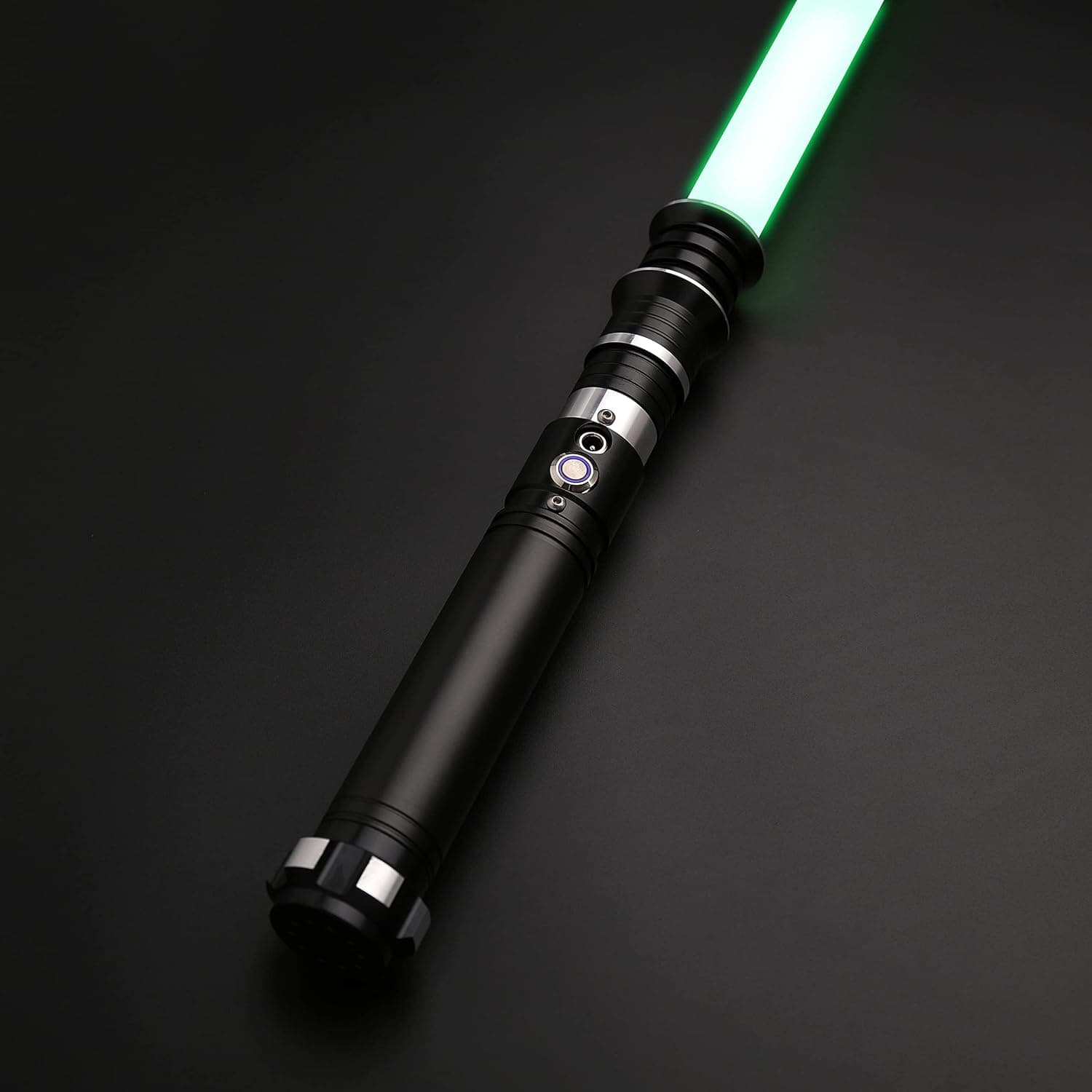 Dueling Light Saber for Kids and Adults Light Sabers with Realistic Light and Sound RGB 12 Colors Changing 5 Sound Fonts Force FX Metal Hilt with Flash on Clash Cosplay Props TSK-E11 Black