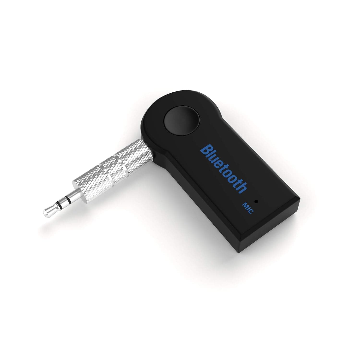 Mini Bluetooth Receiver, Wireless 4.1 Receiver Aux Receiver Adapter, Hands-Free Car Kits 3.5mm Bluetooth Audio Jack Receiver w/LED Button Indicator for Audio Stereo System Headphone Speaker (Black)