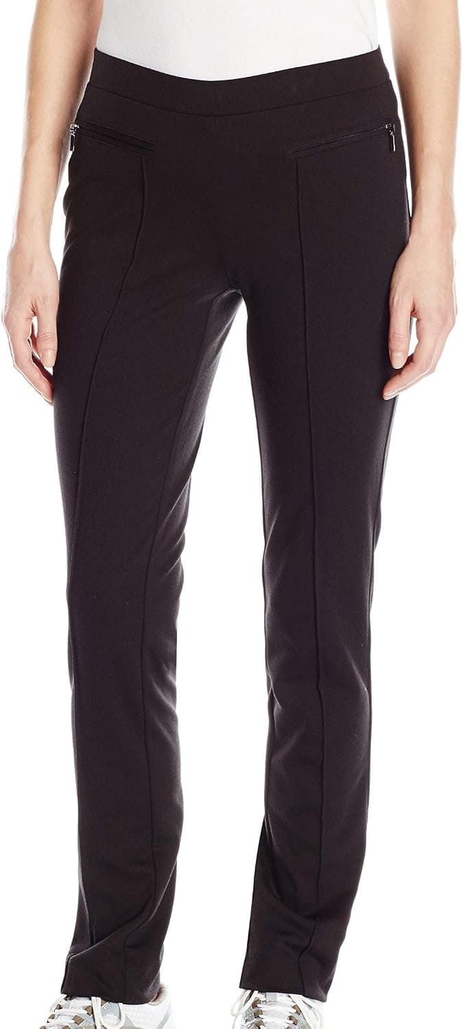 PGA TOUR Women's Comfort Stretch Solid Ponte Pant
