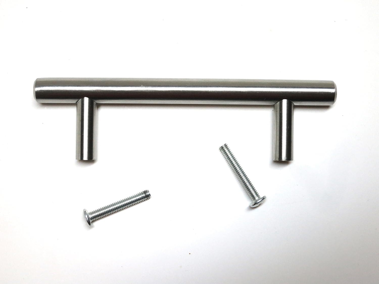 3 inch (76mm) Solid Stainless Steel Cabinet Bar Pull Brushed Steel (10-Pack)