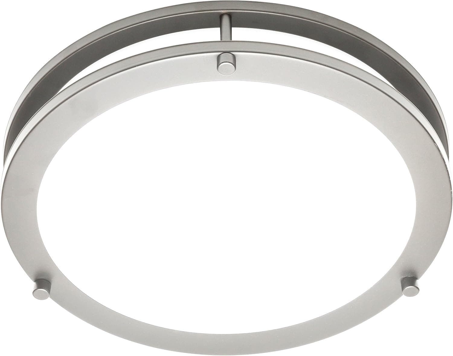 Green Beam LED Light Fixture, Flush Mount Light Fixture, Brushed Nickel Light Fixture, Kitchen Light Fixtures, Round Bathroom Ceiling Light Fixture, 15W, 3000K Warm Light, 1050 Lumens, 12 Inch