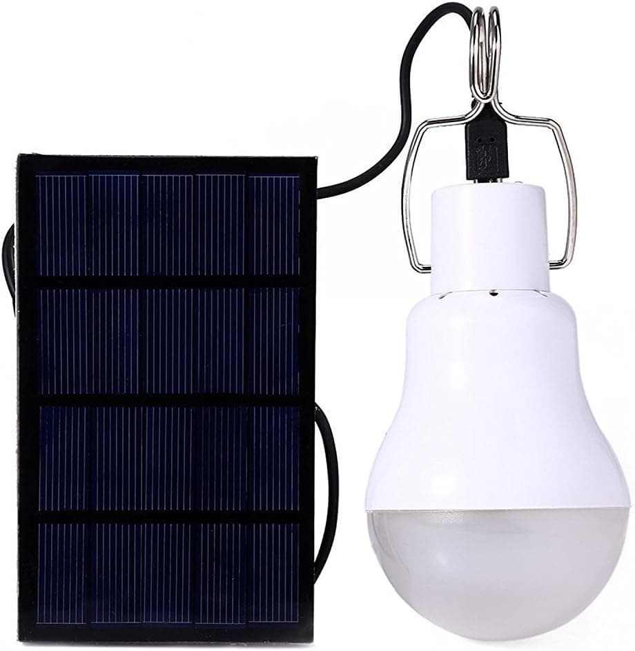 WANBY 2PACK Solar Lighting Bulb Portable Solar Panel and LED Lights 4-6 Hours of Use of Garden, Camping, Outdoor, Travel,Emergency