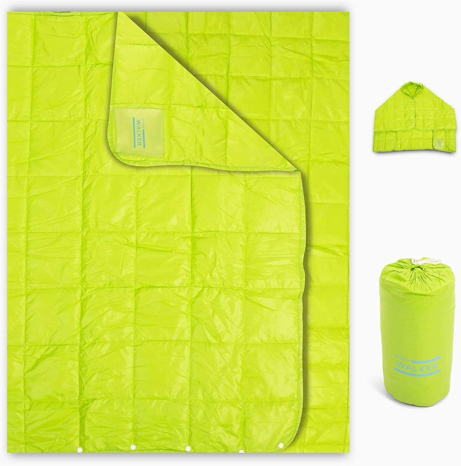 Walker Online Shop Packable Blanket | Camping Blankets for Picnic, Cold Weather, Travel, Hiking, Stadium, Airplane, Car use, Waterproof and Washable (59 X 35) Inches