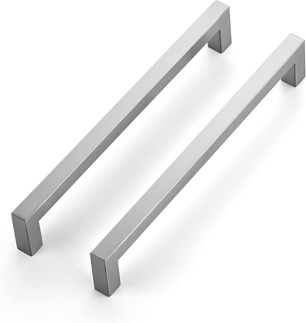 Ravinte 12 Pack 8 Inch Kitchen Square Cabinet Handles Satin Nickel Cabinet Pulls Brushed Nickel Drawer Pulls Kitchen Cabinet Hardware Kitchen Handles for Cabinets Cupboard Handles Drawer Handles