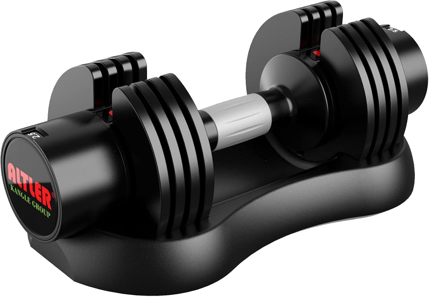 ALTLER Adjustable Dumbbell, 22lb/25lb/44lb/52lb Single Dumbbell Set with Tray for Workout Strength Training Fitness, Adjustable Weight Dial Dumbbell with Anti-Slip Handle and Weight Plate for Home Exercise