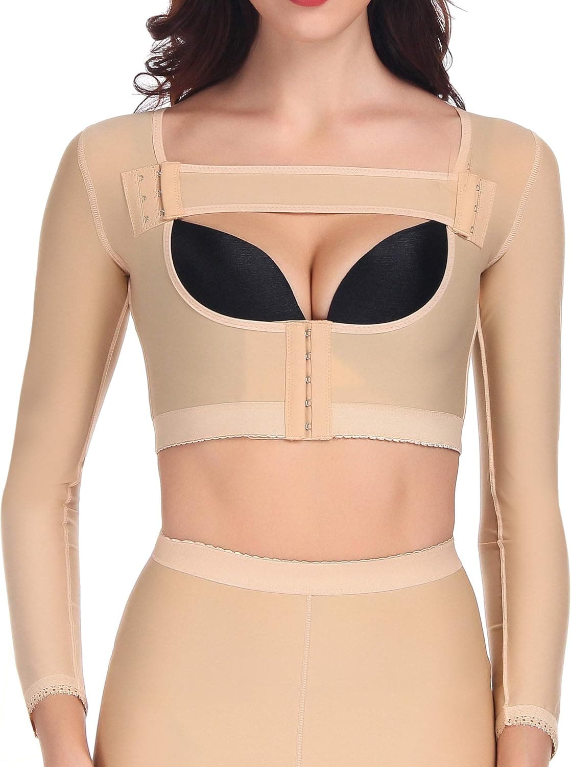 Larrycard Arm Compression Shaper Tops Shapewear Sleeve for Women Ladies