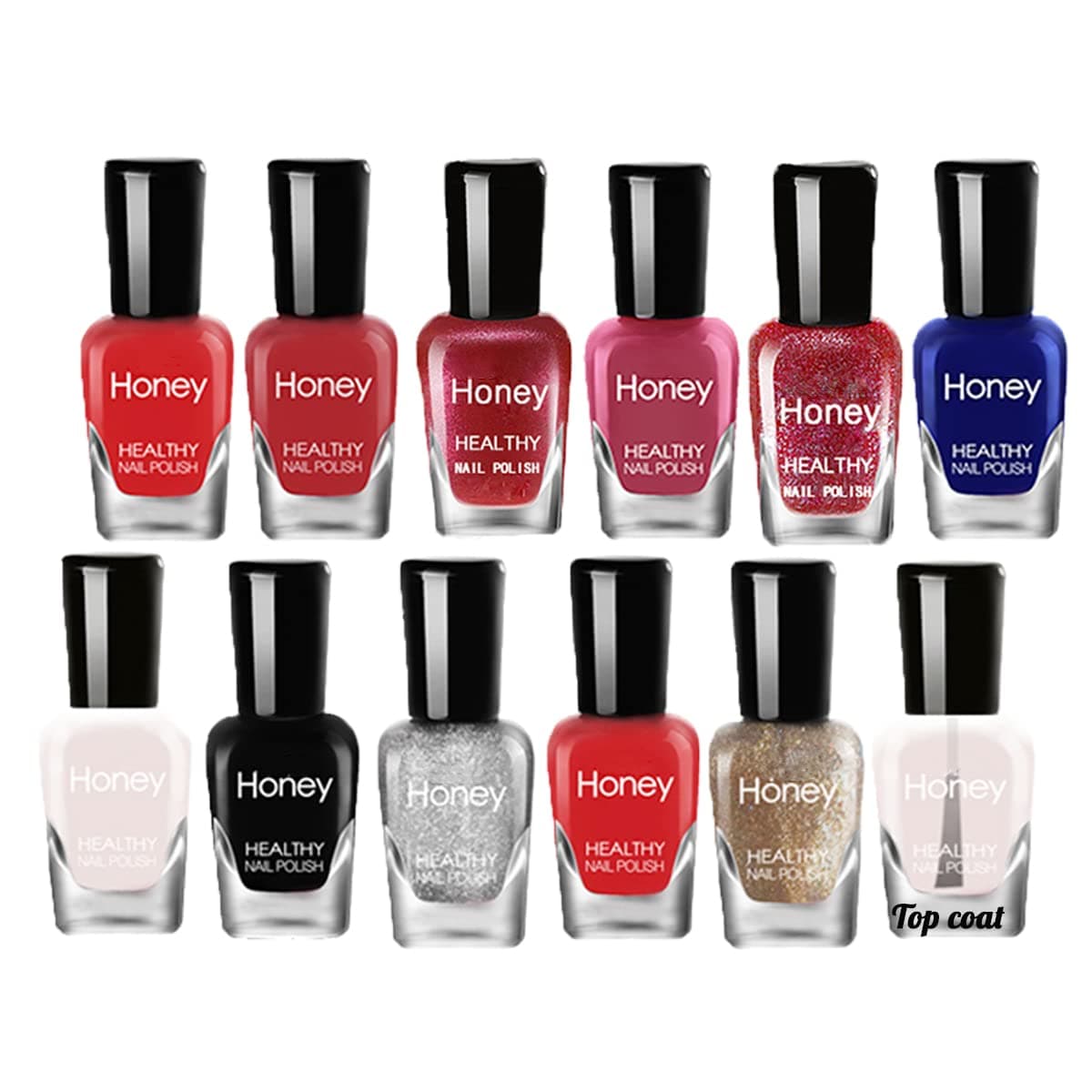 Tophany Non Toxic Nail Polish Set, Easy Peel Off and Fast Dry Nail Polish Set for Pack, Eco Friendly and Organic Water Based Nail Polish for Women,Teens(12 Bottles, 5ML)