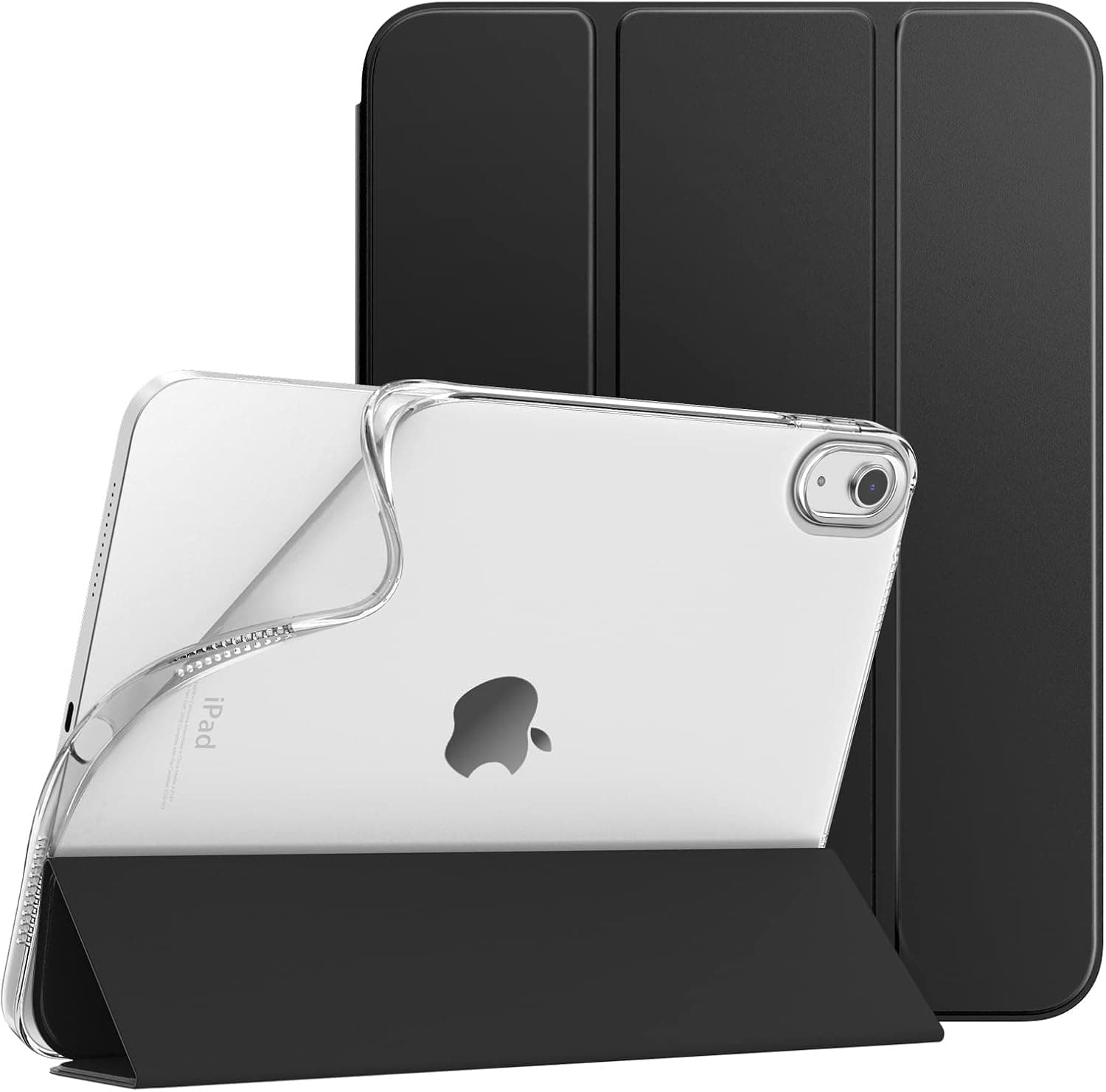 TiMOVO Case for iPad 10th Generation Case 2022, Slim Stand Case for iPad 10.9 inch, Soft TPU Back Cover, Smart Folio Protective Leather Case Fit iPad 10 - Black