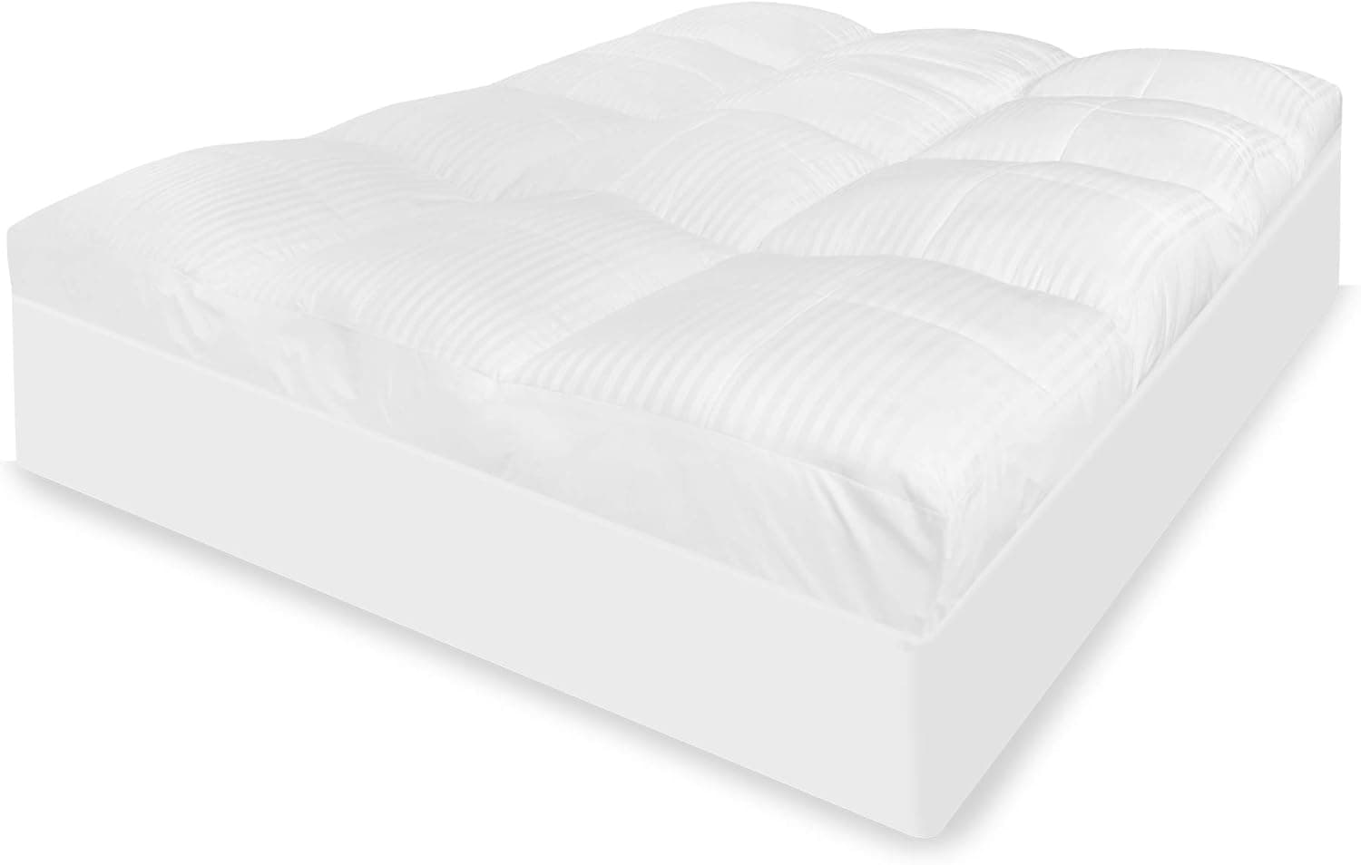 BioPEDIC 5-Inch 500 Thread Count Tencel Fiber Mattress Topper, Twin, White