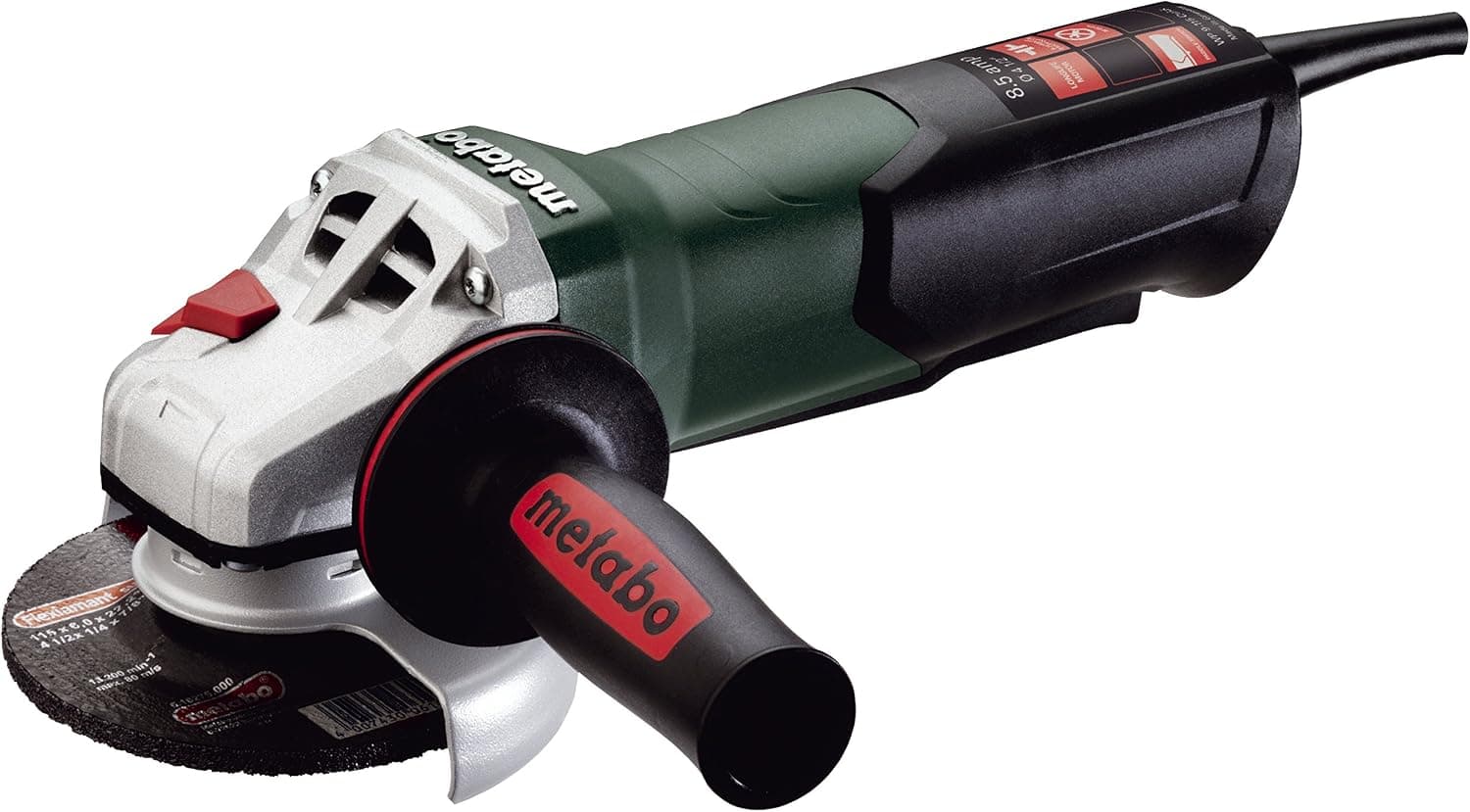 Metabo - 4.5" Angle Grinder - 10, 500 Rpm - 8.5 Amp W/Non-Lock Paddle (600380420 9-115 Quick), Professional Angle Grinders