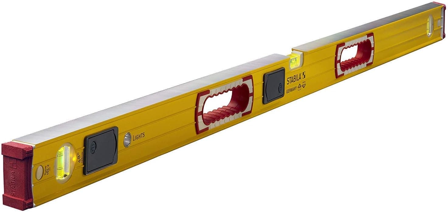 Stabila 39340 48-Inch Lighted Level with 2 LED Lights