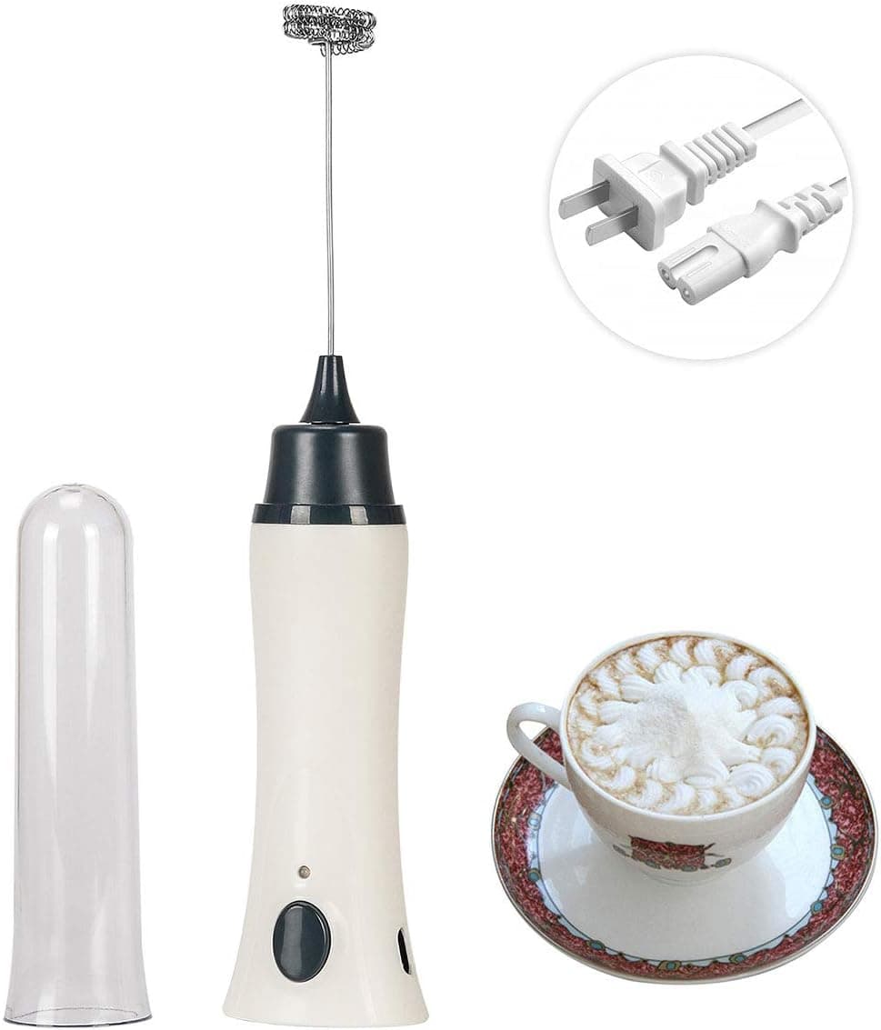 Kitchenhoney Rechargeable Milk Frother Electric Handheld Coffee Foam Maker Whisk for Bulletproof Coffee, Latte, Cappuccino, Hot Chocolate