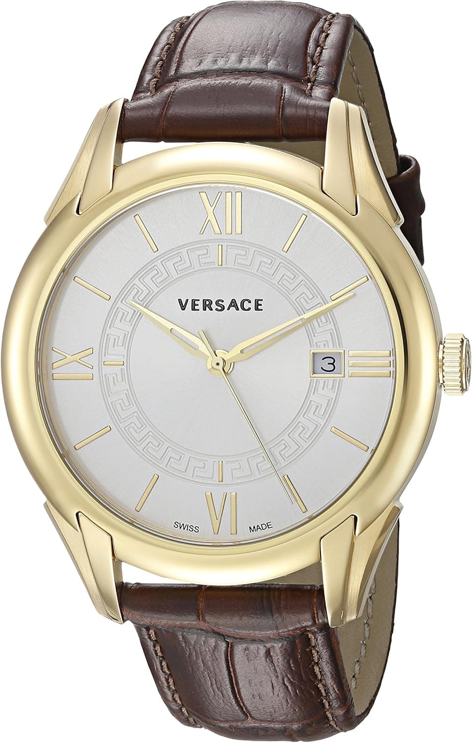 Versace Men's V10030015 Apollo Analog Display Swiss Quartz Brown Watch