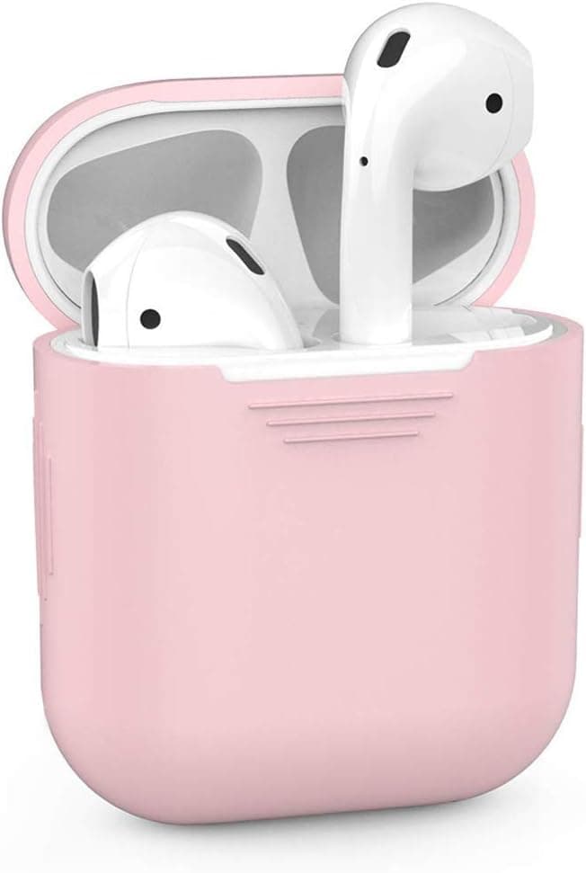 Digcreat Compatible for AirPods Case Protective Silicone Cover and Skin for AirPods Charging Case 2 & 1 [Front LED not Visible] [Wireless Rechargeable] (Pink)