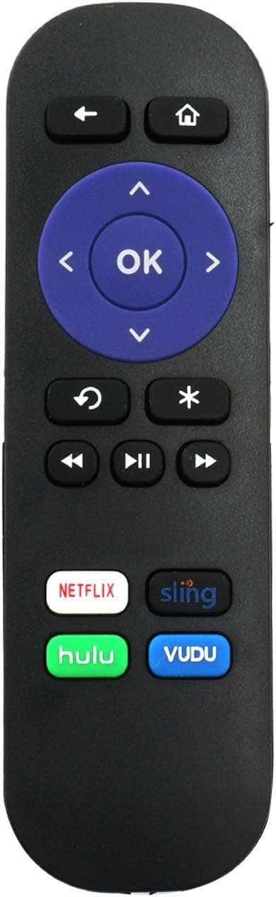 AIDITIYMI Replaced Standard IR Remote Control fit for Roku1 Roku2 Roku3 Roku4 Streaming Player HD LT XS XD Does NOT Support for Roku TV Roku Stick or Roku Game (RK4-hulu-vudu)