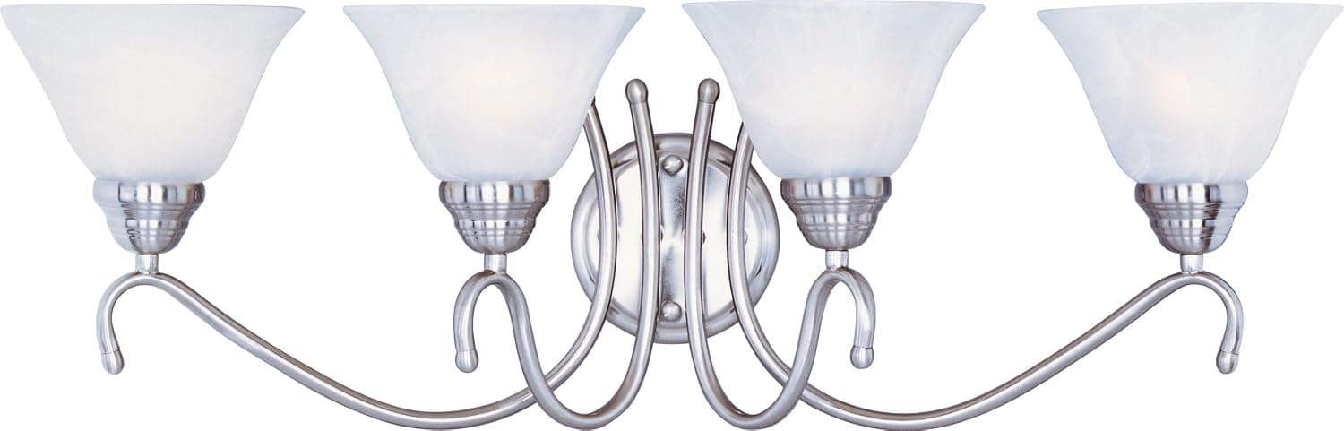 Maxim 12069MRSN, Newport Vanity 4-Light 400 Watts, Satin Nickel