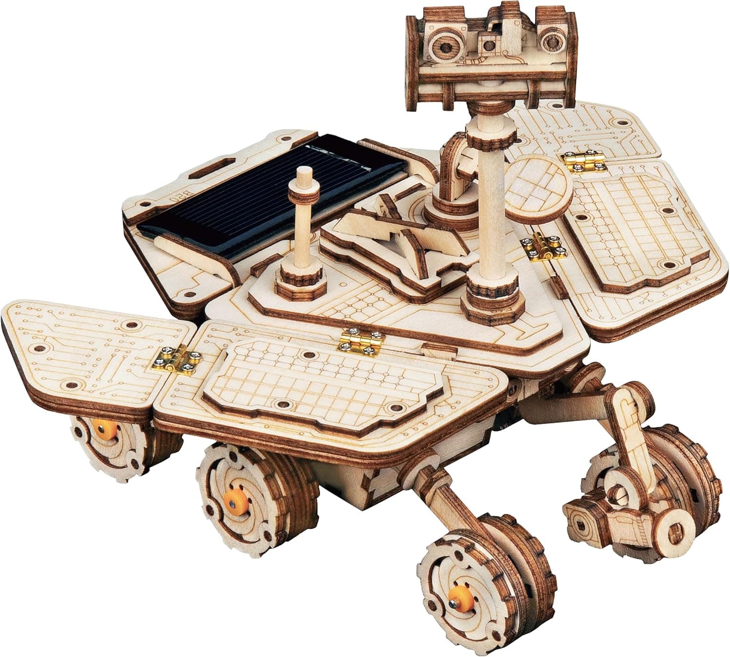 RoWood Space Hunting Vagabond Rover - DIY 3D Wooden Puzzle Model Solar Car Craft, Science Experiments Kit for Kids Ages 8+