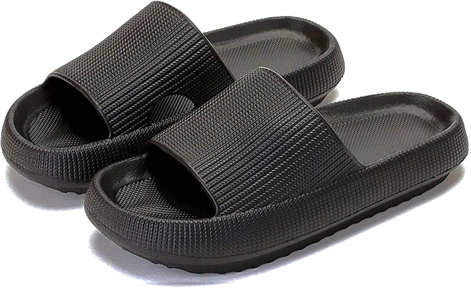 GEMAX Unisex Shark Slides for Women Men - Cute Cartoon Shark Slippers Shark Sandals Non-Slip Open Toe Lightweight Sole Sandals Beach Shark Shower Shoes with Cushioned Thick Sole