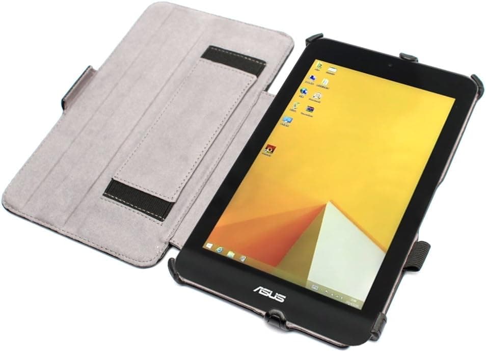 Premium Leather Cover Sleeve Case with Multi-Angle Smart Stand Built-in Hand Grip for ASUS VivoTab Note 8 M80TA Tablet