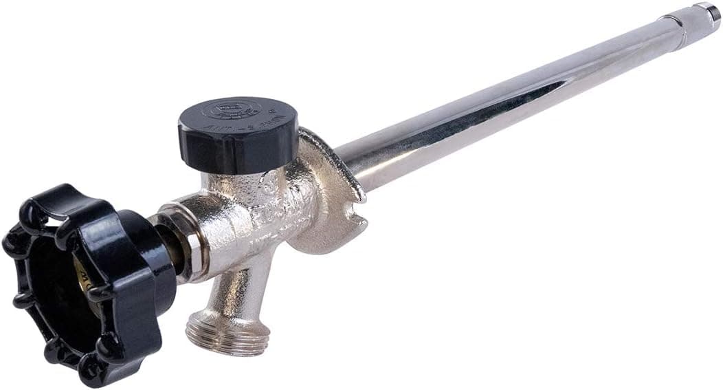 Midline Valve 84343 Sillcock Pipe Chrome Plated Brass Body Frost Anti-Siphon with Integral Vacuum Breaker 1/2 inch MIP/Sweat Connection and 3/4 inch Hose Bib, 12