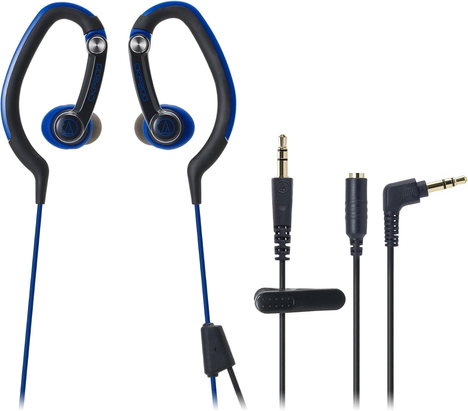 Audio Technica ATHCKP200BL Sportfit Headphones, Blue