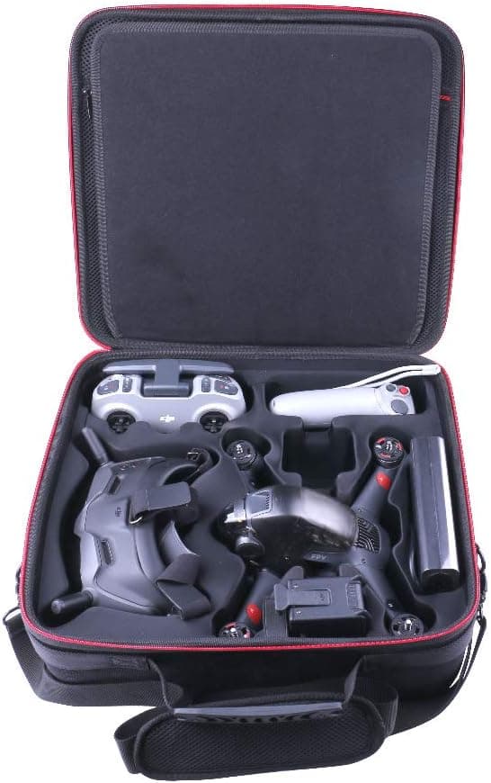 Burstsky Carrying Case EVA Hard Compatible with DJI FPV Combo Fit for Case.DJI FPV Combo Bag，Suitable for FPV Drone, Remote Control ，FPV Motion Controller，4 Batteries，12Paddle