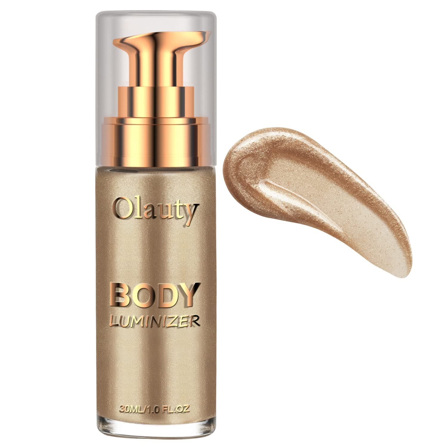 Firstfly Liquid Luminizer, Waterproof Moisturizing Light Shimmer Glow Illuminator for Face & Body, All In One Makeup Liquid Illuminator, Summer Body Luminizer, Face Body Highlighter（#05 Champagne Gold）