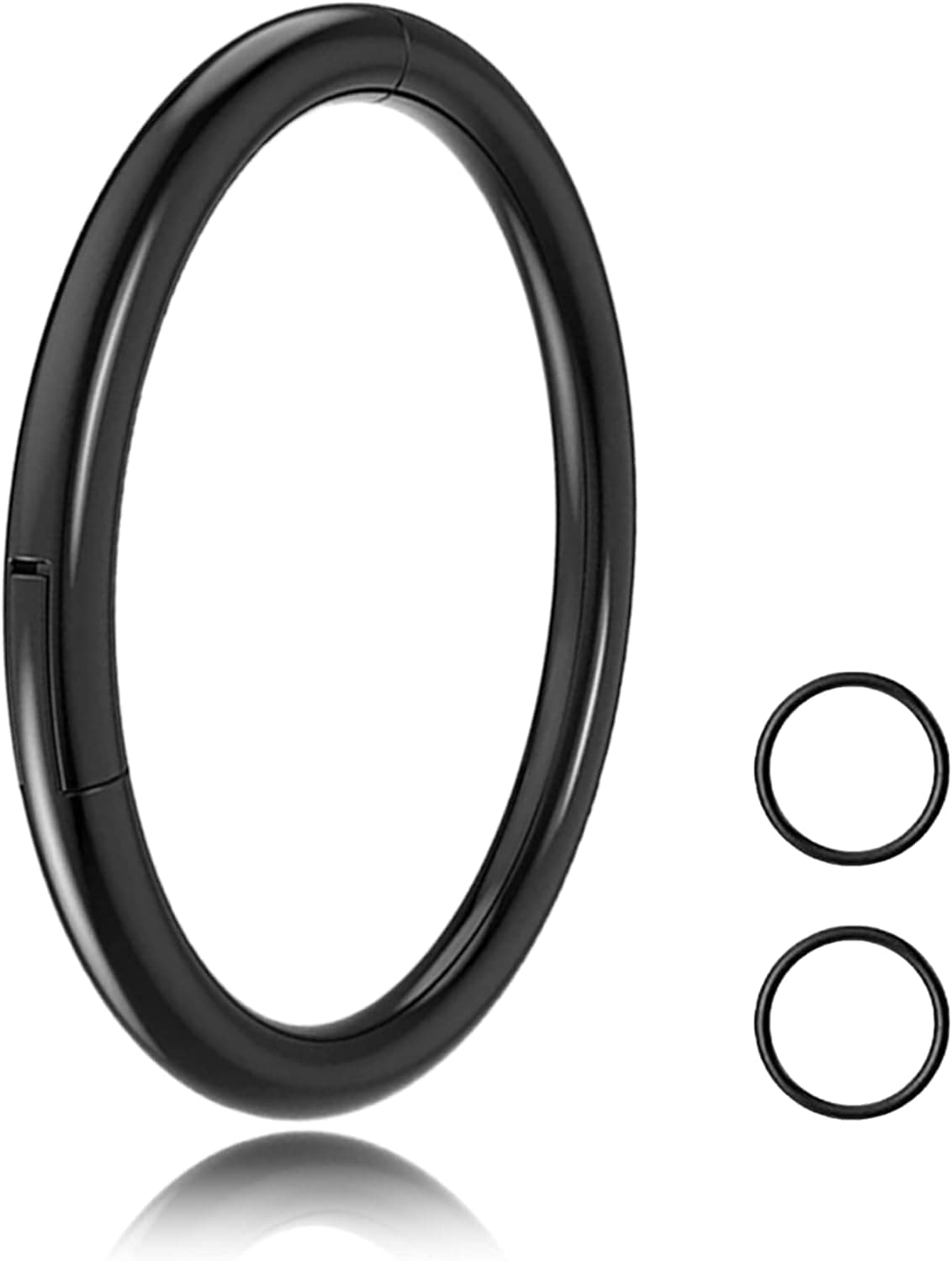 LL&TIFNIY Nose Ring Hoop 20g 18g For Women Men 316l Surgical Steel Hoop Nose Ring Seamless Hinged Piercing Cartilage Hoop Earring Septum Jewelry For Women Men
