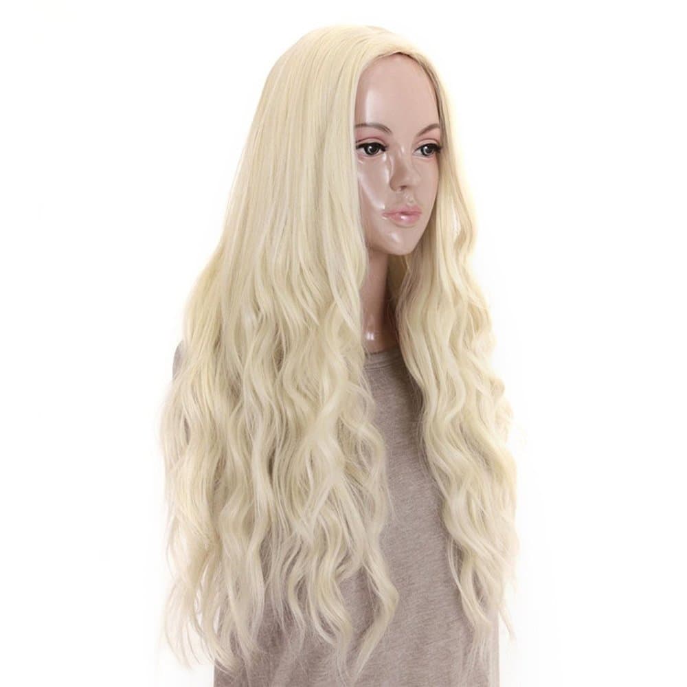 FALAMKA Red Queen Wig Short Curly Red Heart Wig for Women Amine Cosplay Costume Halloween (blonde)