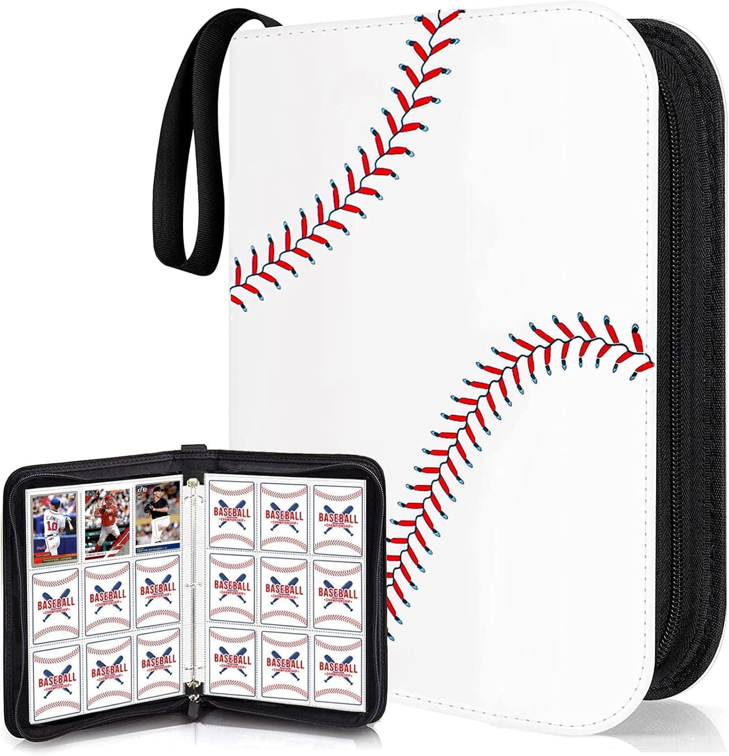 Baseball Card Binder Sleeves for Trading Cards - 9 Pocket Trading Card Binder Card Album Holder Protectors Card Collection Book Fit for Sports Card, Football Card, Baseball Card (Holds Up to 720)